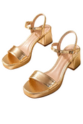 Sandalia Dorada Platform Luxe
