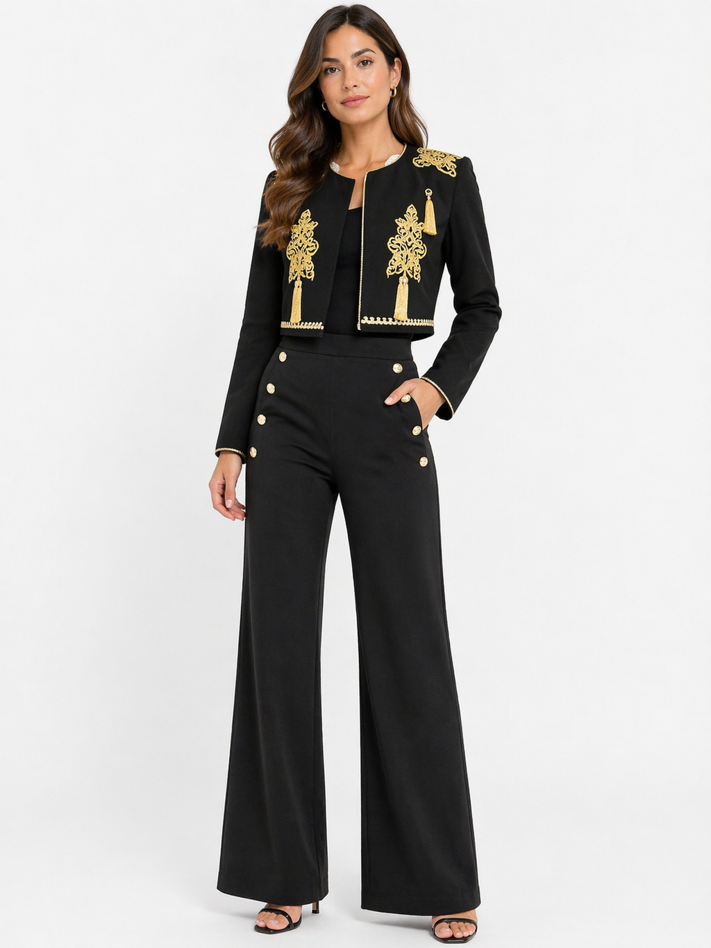 Chaqueta Triana con adornos dorados