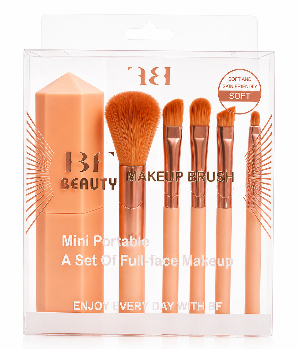 Brochas de Maquillaje de Viaje BF Beauty –  Kit Portátil de viaje con Estuche