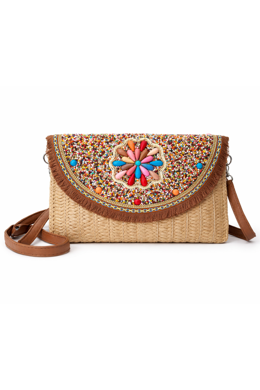 Bolso boho de rafia