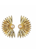 Pendientes MedioSol con Perla