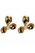 Pendientes Flor Dorada con Perla