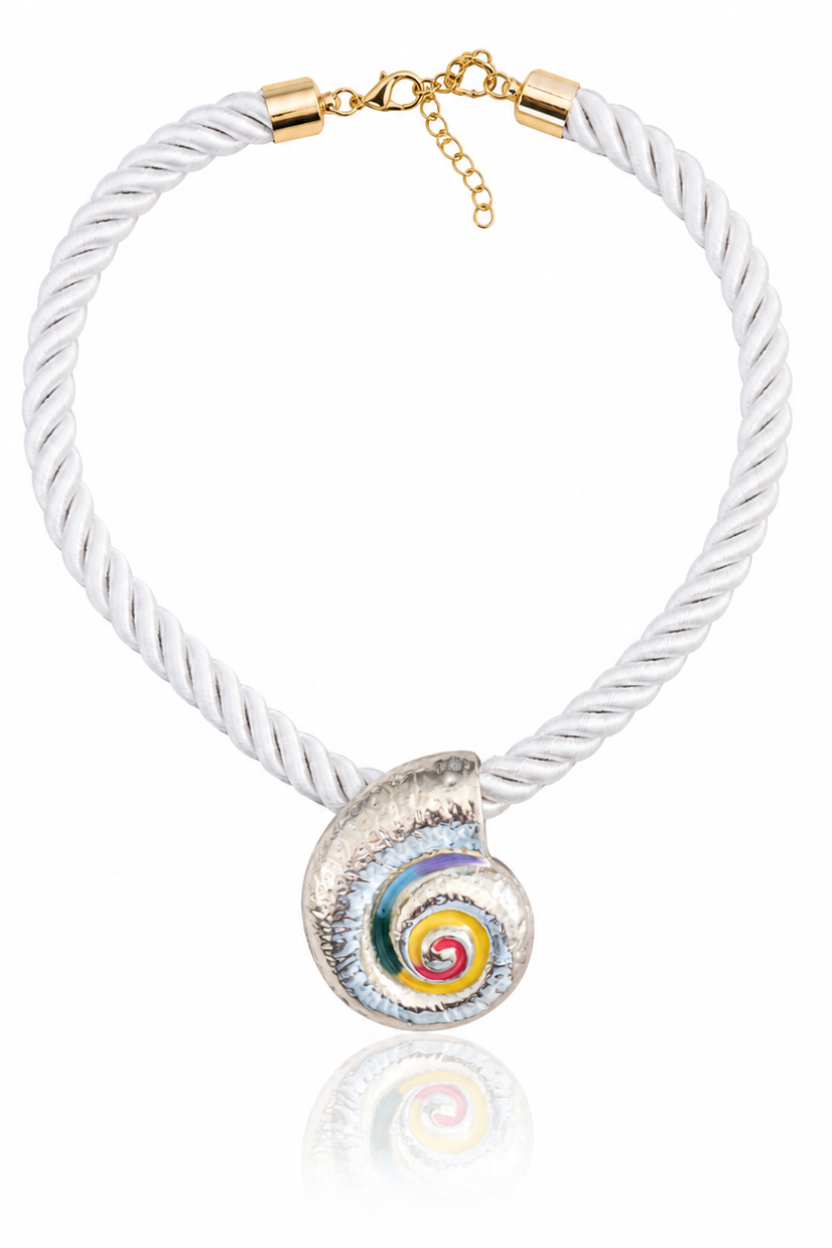 Collar Caracola Espiral Multicolor