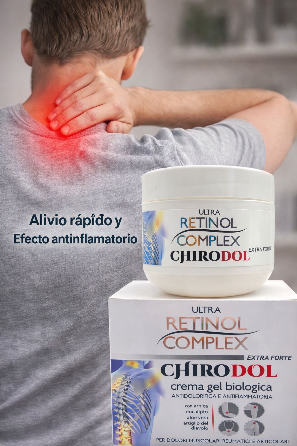 Crema Gel Retinol Complex Chirodol – Alivio Muscular y Articular Extra Fuerte