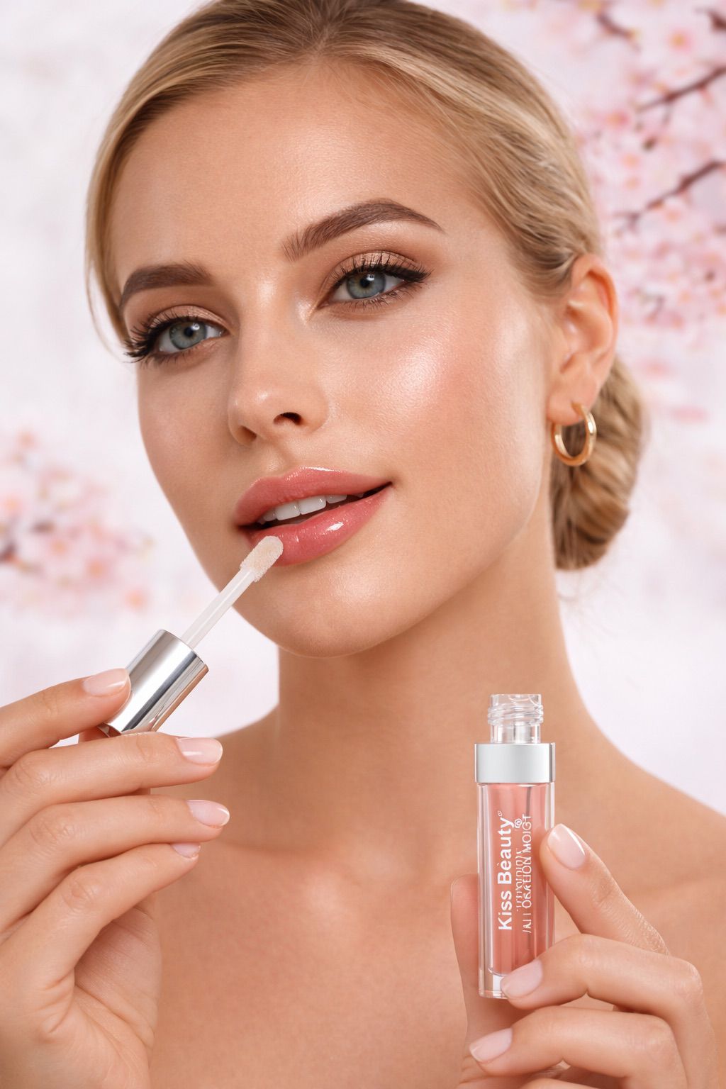 Kit de Labios Kiss Beauty – Labial + Lip Oil Hidratante con Brillo