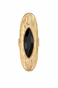 Anillo Ajustable con Piedra Negra