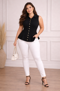 Blusa de tirantes color negro