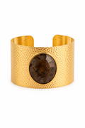 Brazalete con Detalle Central Marrón