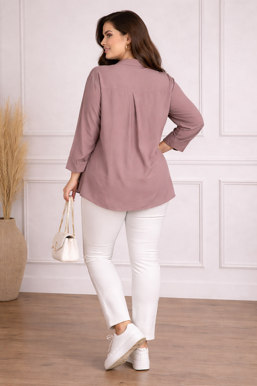 Blusa Satinada con Lazo
