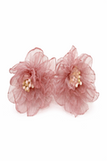 Pendientes Rosas de Tela