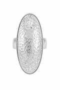 Anillo Ovalado Plata Ajustable