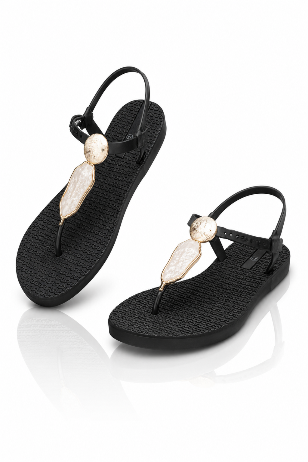 Sandalias Planas Negras
